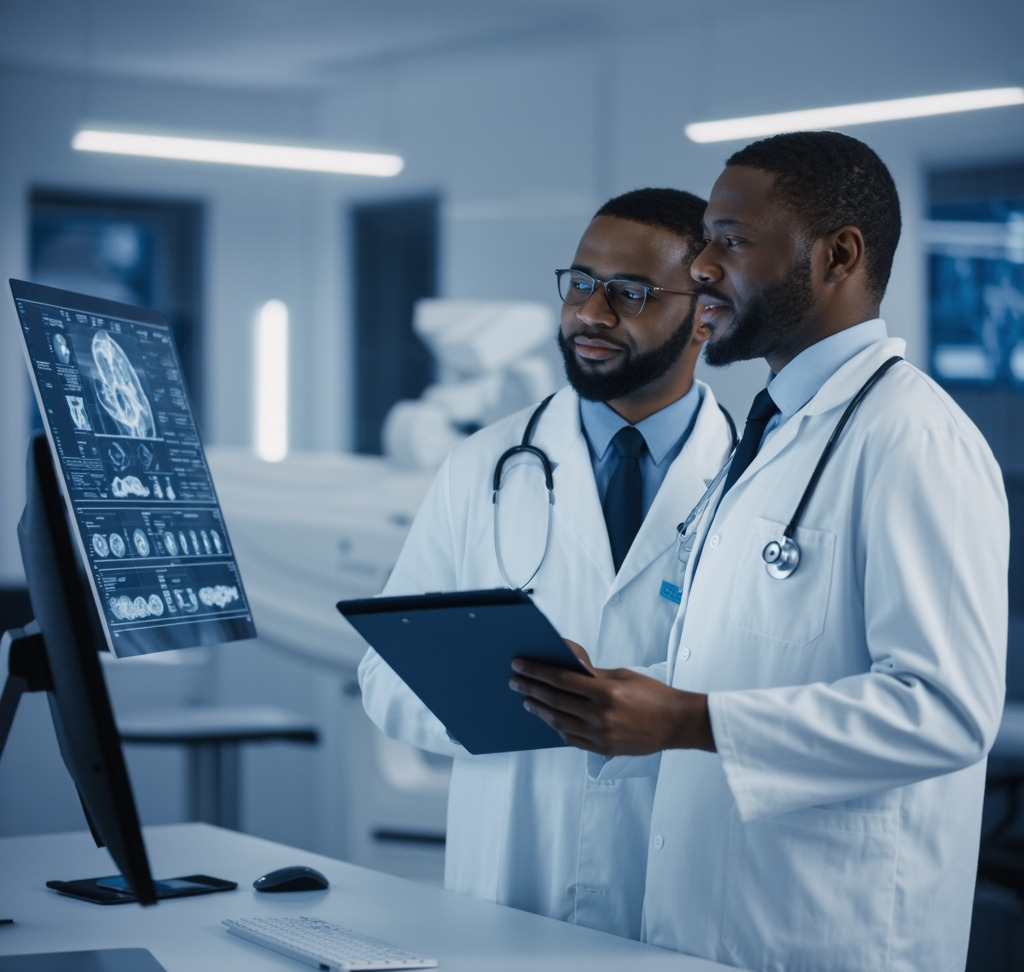 Patient speaking with a healthcare professional